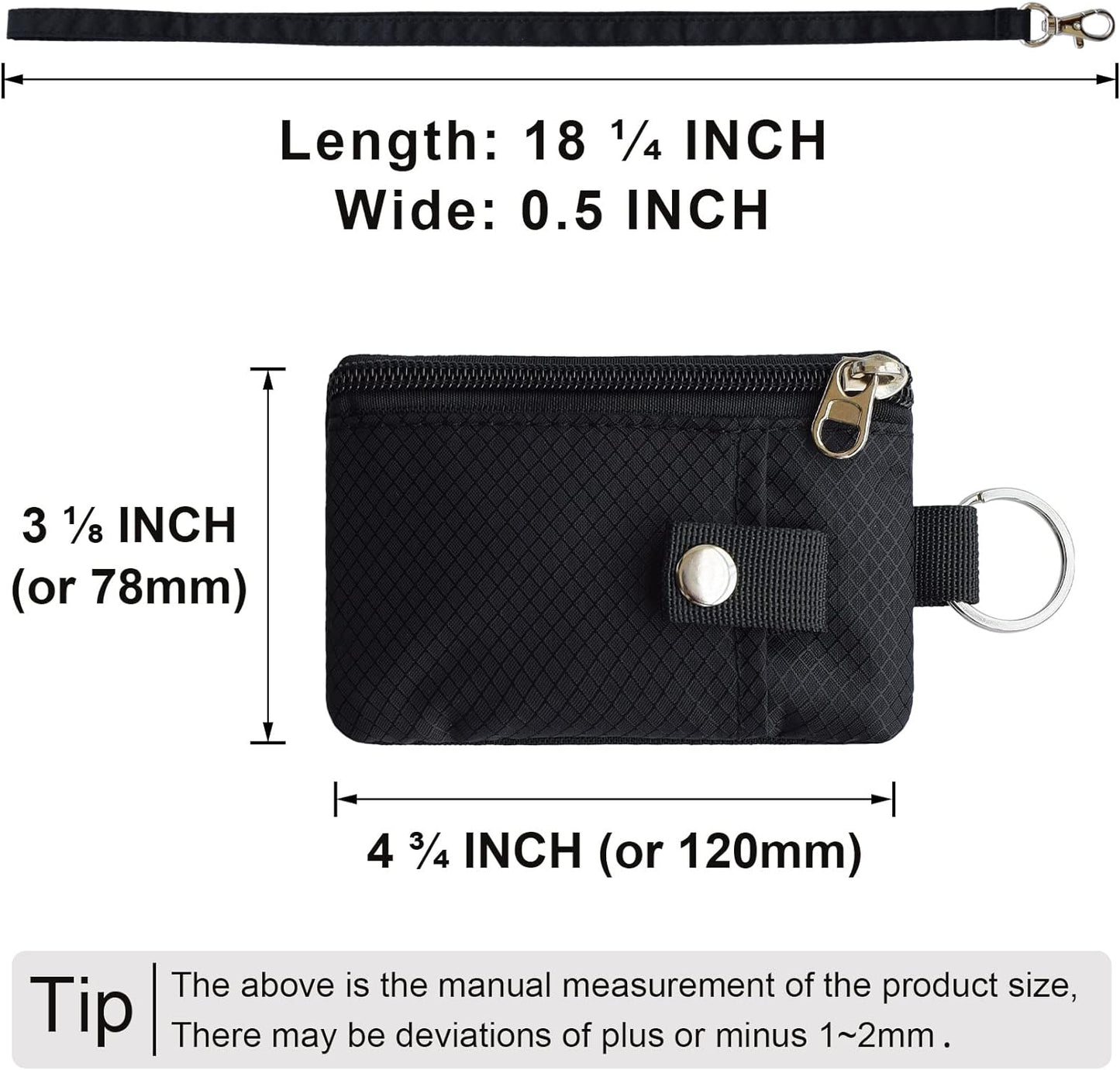 Men's Oxford Small Wallet with zipper