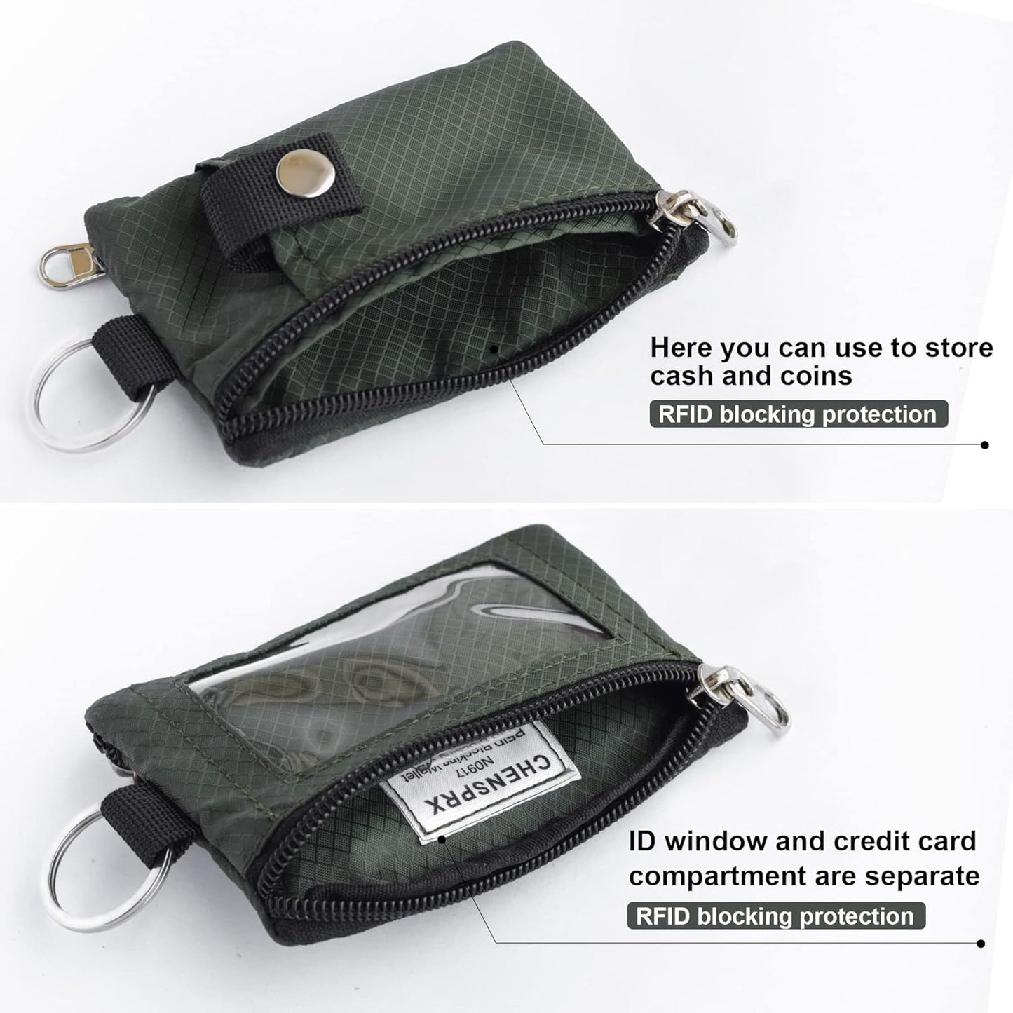 Men's Oxford Small Wallet with zipper