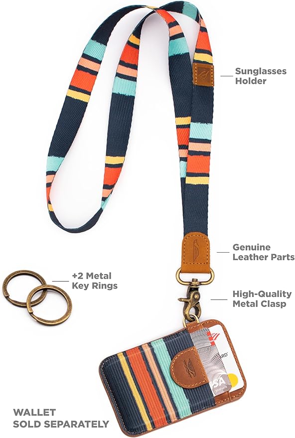 POCKT Lanyard for Keys Neck Lanyard Key Chain Holder for Men and Women - Cool Neck Lanyards for Keys, Wallets and ID Badge Holders | Jasmine