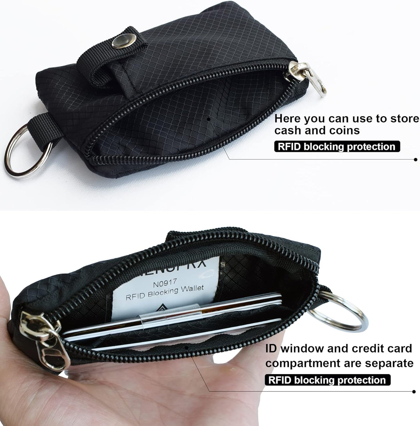 Men's Oxford Small Wallet with zipper