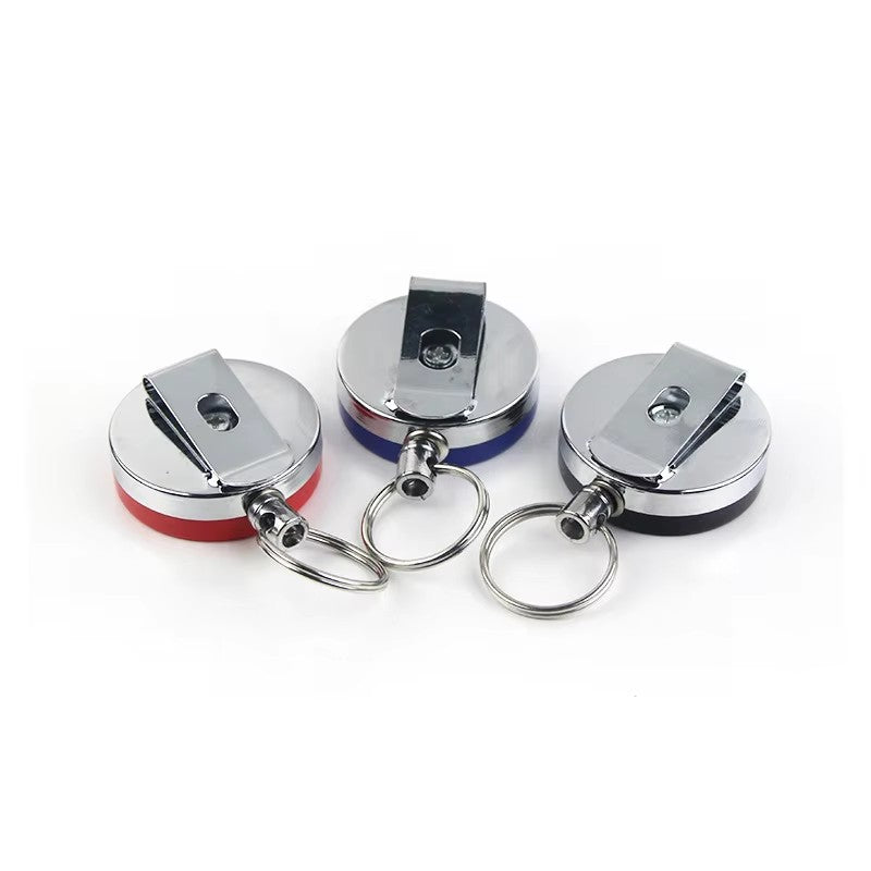 Custom logo Keychain Outdoor Keychain With Metal Clip Retractable Badge Reel Keychain Gadgets Electronic Innovative New Idea