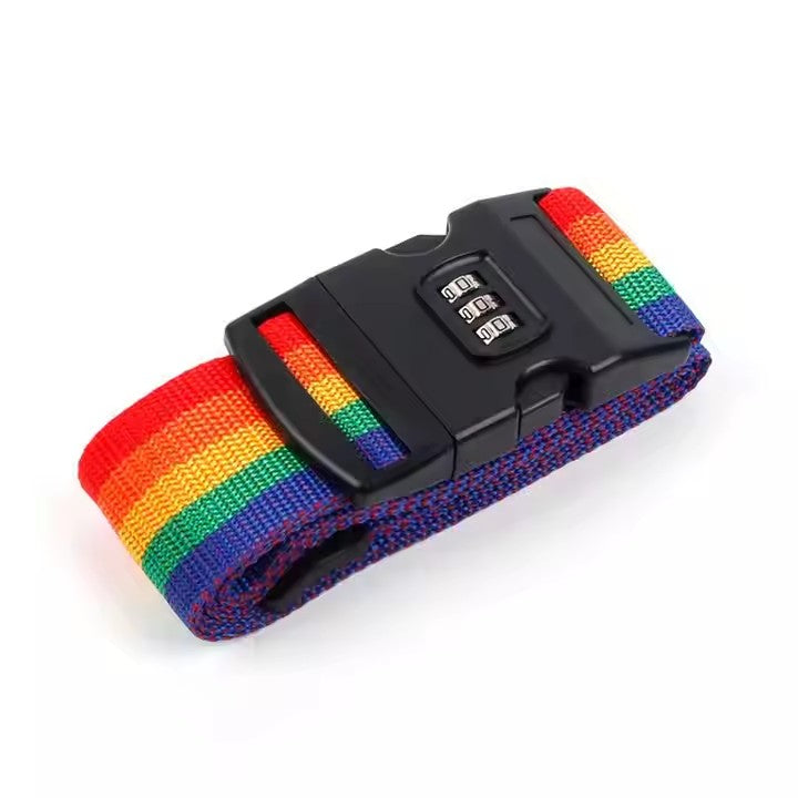 Travel Accessories Adjustable Luggage Belt Strap Colorful Luggage Straps With Lock for Suitcase