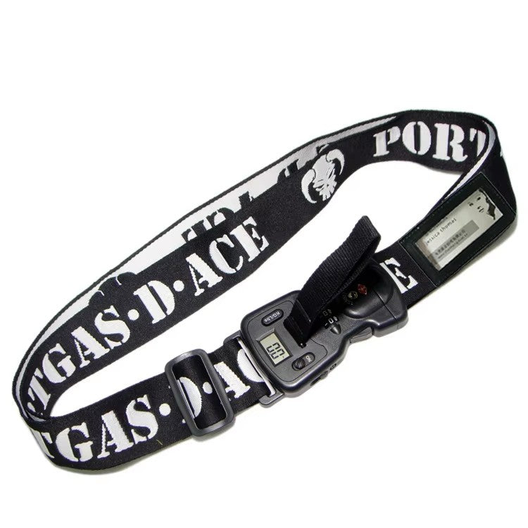 Rainbow color luggage strap with digital lock weight scale luggage strap with custom weight lift luggage strap