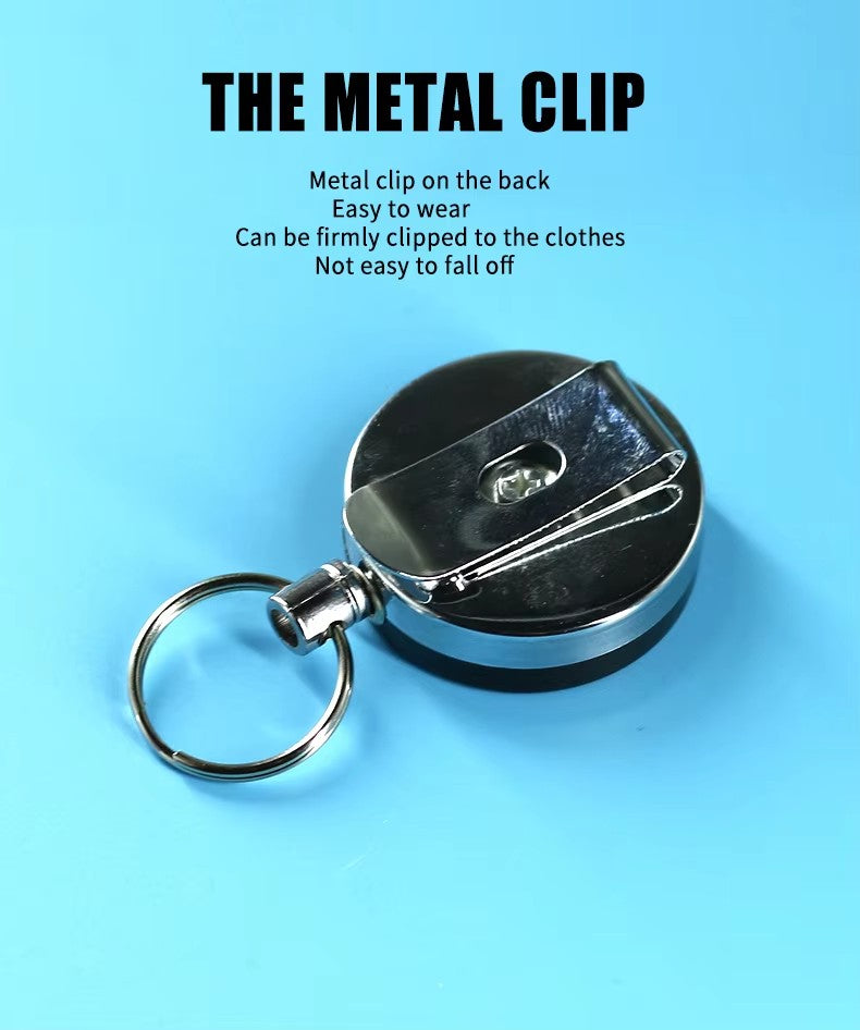 Custom logo Keychain Outdoor Keychain With Metal Clip Retractable Badge Reel Keychain Gadgets Electronic Innovative New Idea