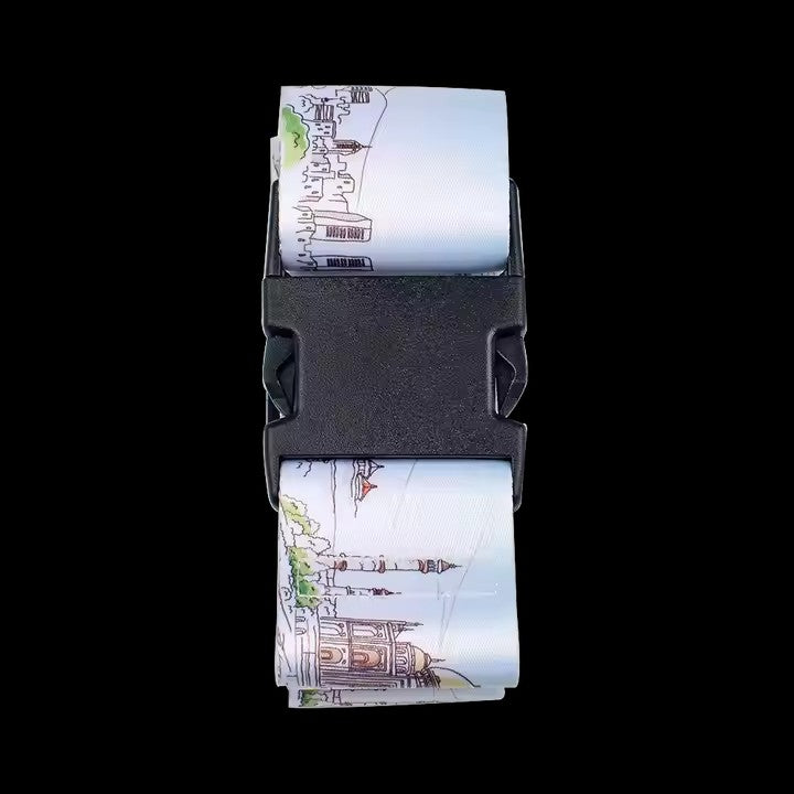 Customized luggage strap with quick release buckle strap