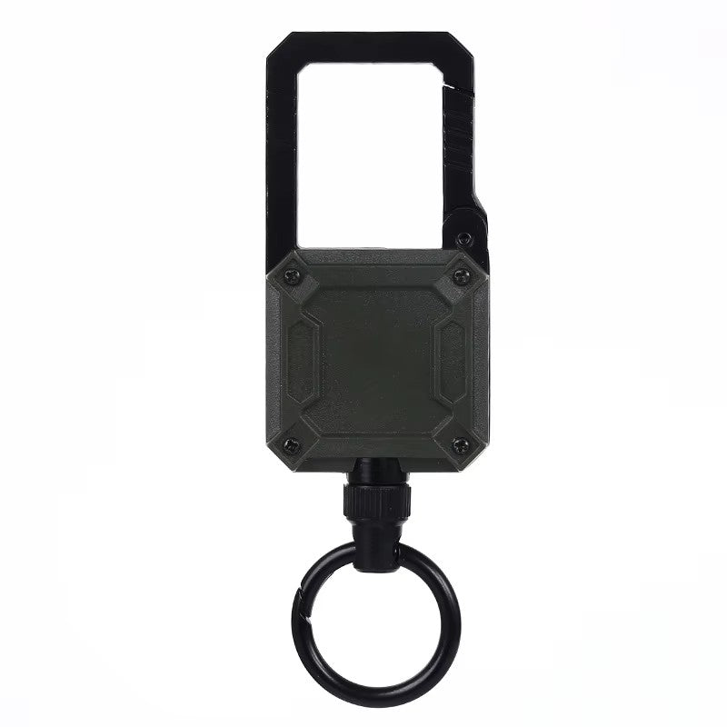 Heavy Duty Metal Carabiner KeyChain Retractable Badge Reel With ID Card Holder Retractable Badge Reel Motorcycle Keychain