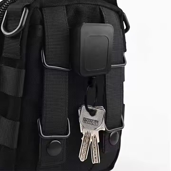 Durable Retractable 87CM Keychain Square Plastic Wire Rope With Anti-Loss Belt Clip Badge Holder & Accessory