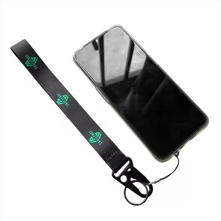 Custom key lanyard mobile phone strap carabiner short wrist nylon and polyester lanyard car keychain motorcycle lanyard