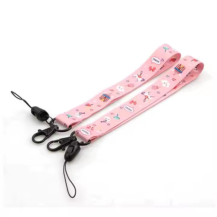 Promotional polyester lanyard sublimation polyester wrist short lanyard strap