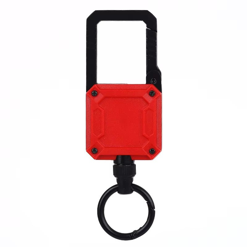 Heavy Duty Metal Carabiner KeyChain Retractable Badge Reel With ID Card Holder Retractable Badge Reel Motorcycle Keychain
