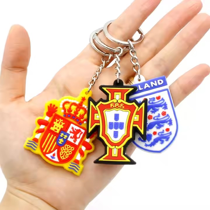 Personalized promotional gift keychain cute Christmas cartoon cartoon soft rubber polyvinyl chloride keychain customization logo 2d 3d keychain