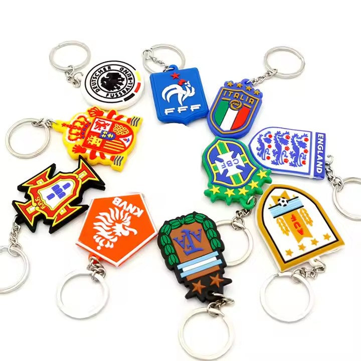 Personalized promotional gift keychain cute Christmas cartoon cartoon soft rubber polyvinyl chloride keychain customization logo 2d 3d keychain