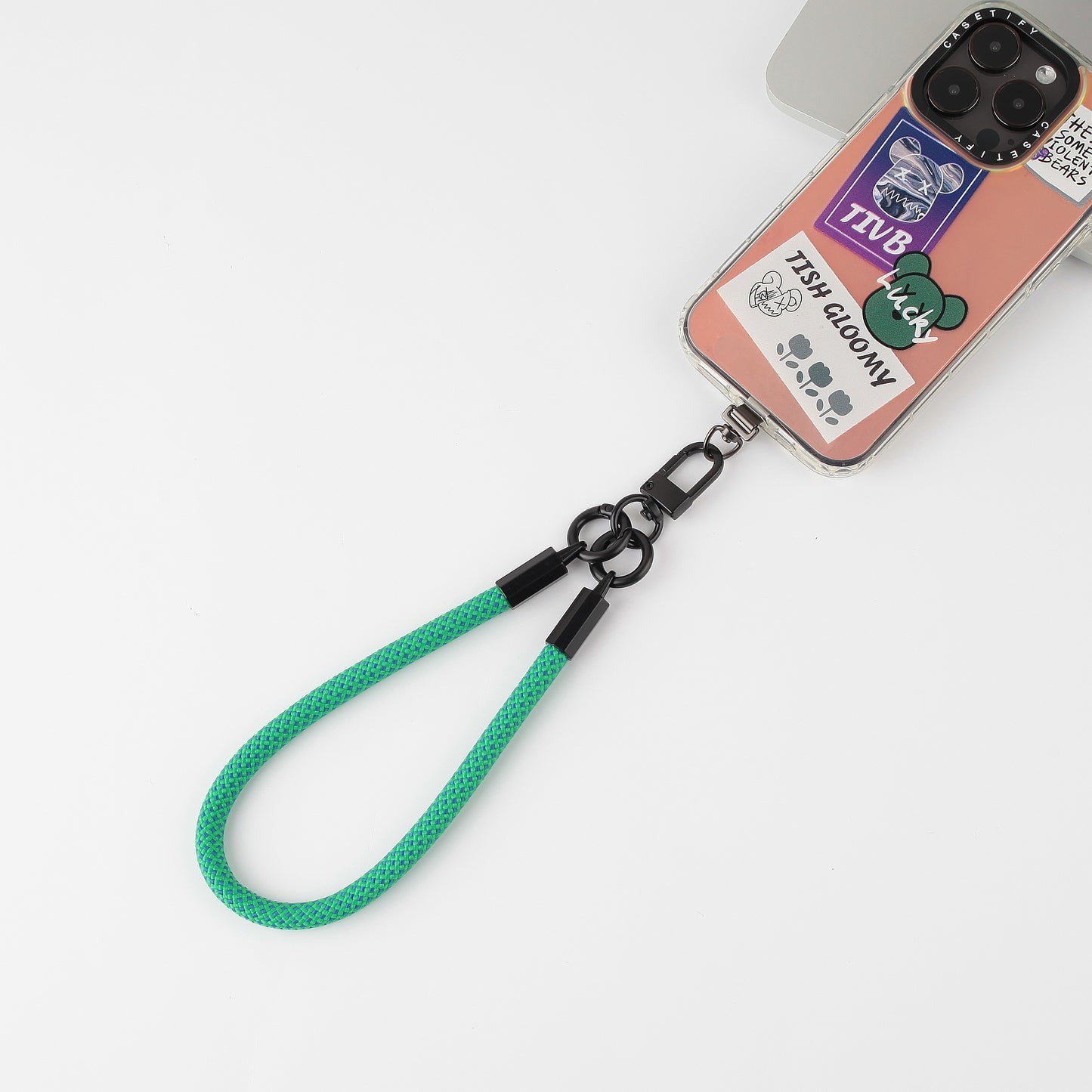 mobile phone lanyard with satinless gasket