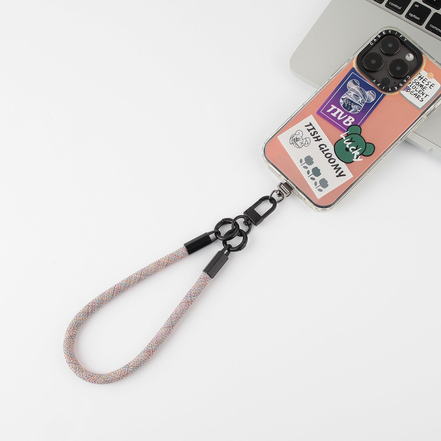 mobile phone lanyard with satinless gasket