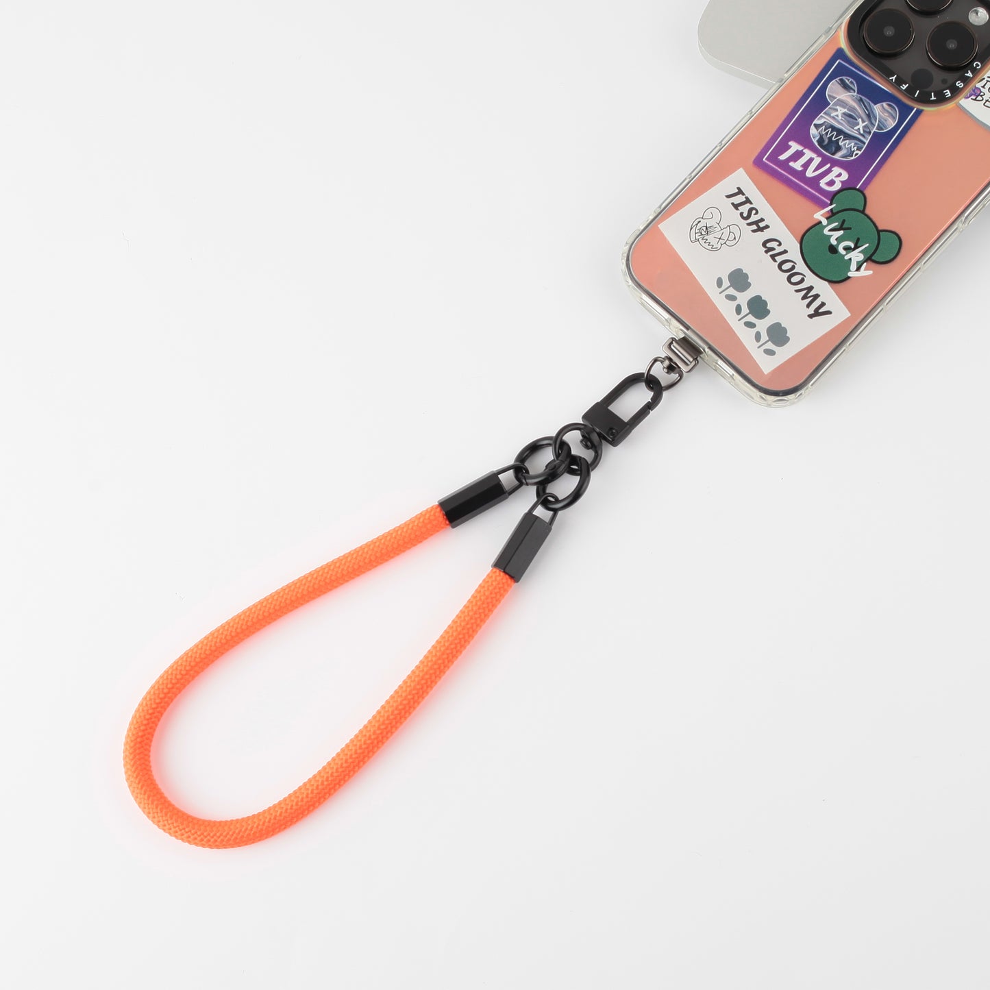 mobile phone lanyard with satinless gasket