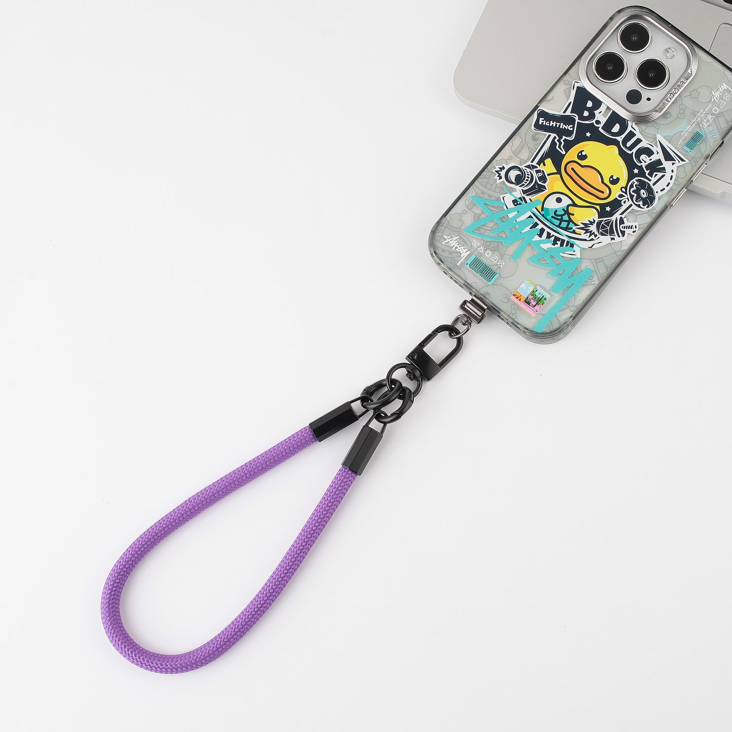 mobile phone lanyard with satinless gasket