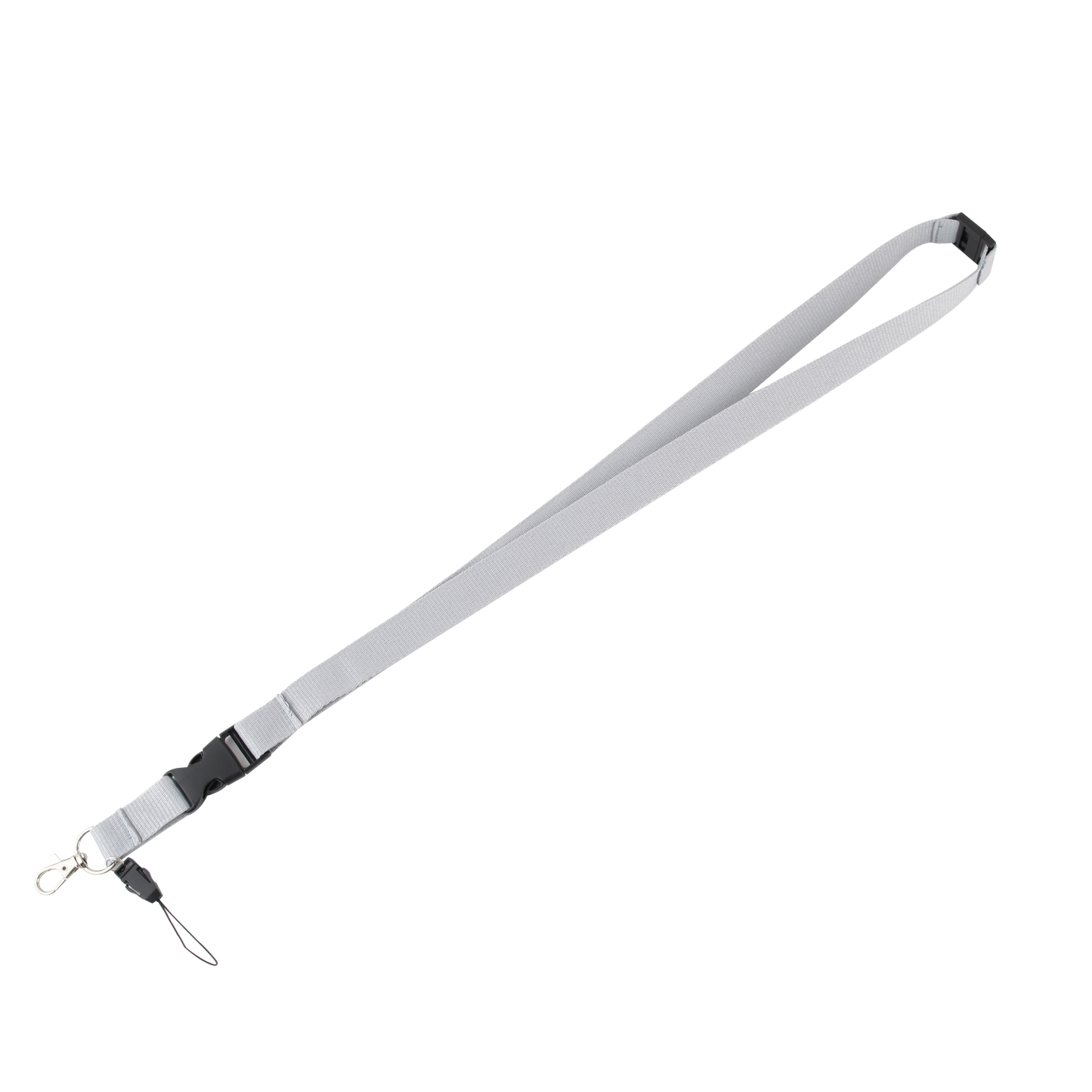 polyester lanyard with metal hook + plastic bukcle