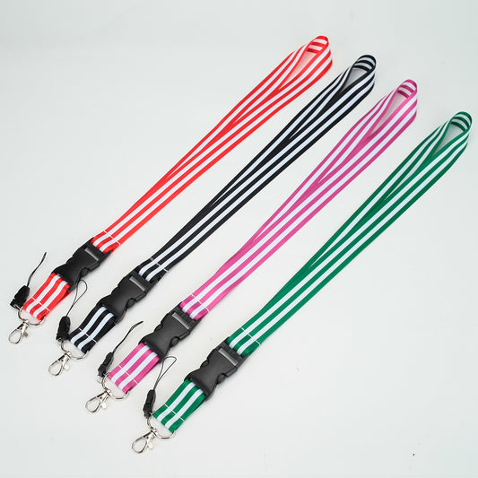 striped phone lanyard