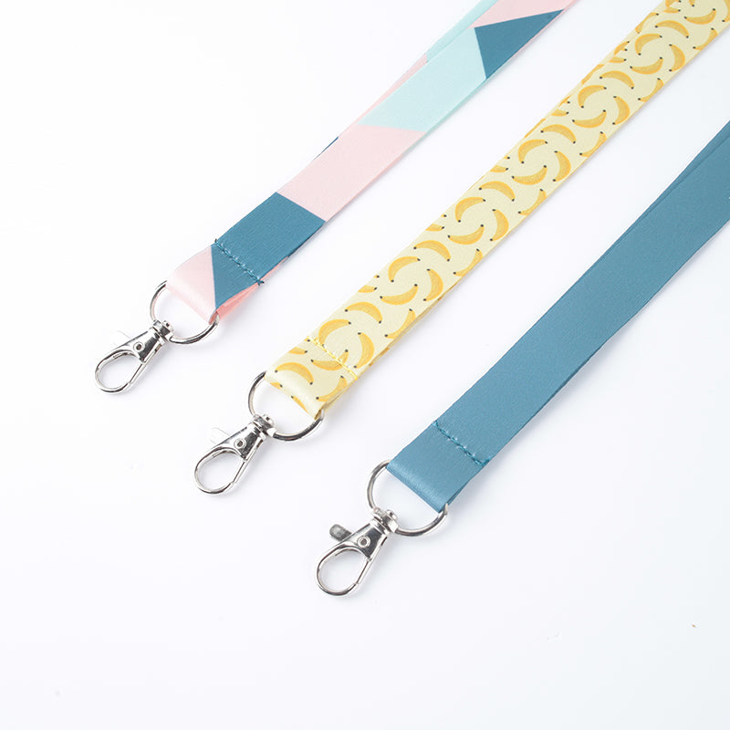 subliamtion lanyard  made of polyester, Rpet , bamboo , full colors on two sides with nice metal hook