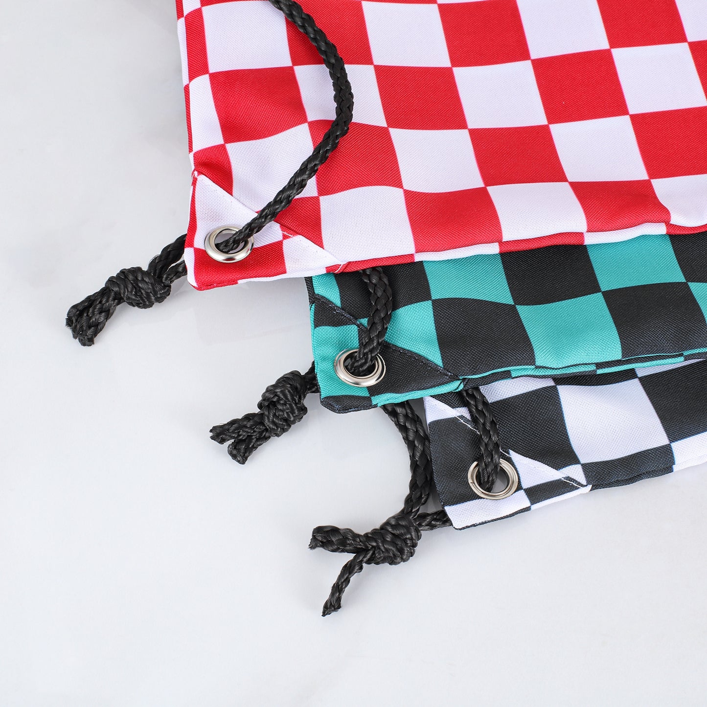 Classic Plaid Drawstring Bag