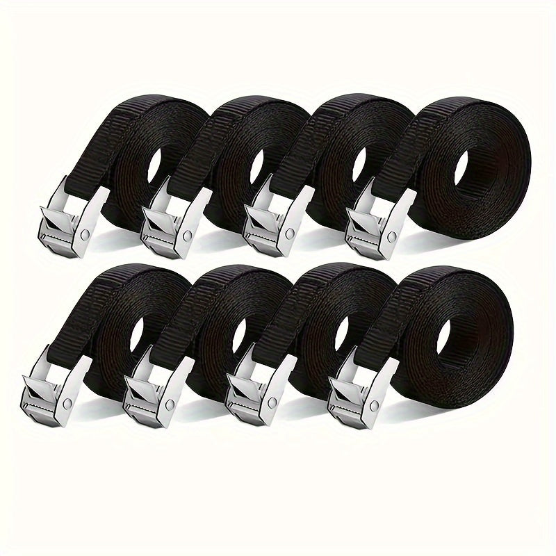 1pc Lashing Strap With CAM Buckle, 1-inch X 11-foot Zinc Alloy Press Buckle Strap, Cargo And Baggage Strap 1m/2m/3m/4m*25mm Black Tie Down Strap Strong Ratchet Belt Luggage Bag Cargo Lashing With Metal Buckle
