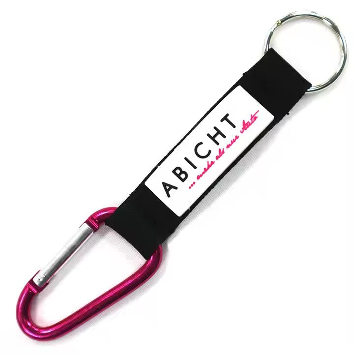 Wholesale Custom Short Lanyard Woven Key Chain Carabiner Short Strap Lanyard