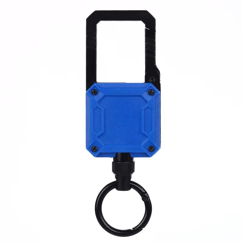 Heavy Duty Metal Carabiner KeyChain Retractable Badge Reel With ID Card Holder Retractable Badge Reel Motorcycle Keychain