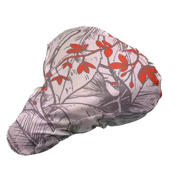 Custom Logo Printing Non-Slip RPET Recycled Soft Bicycle Bicycle Seat Saddle Cover Waterproof Polyester and Nylon
