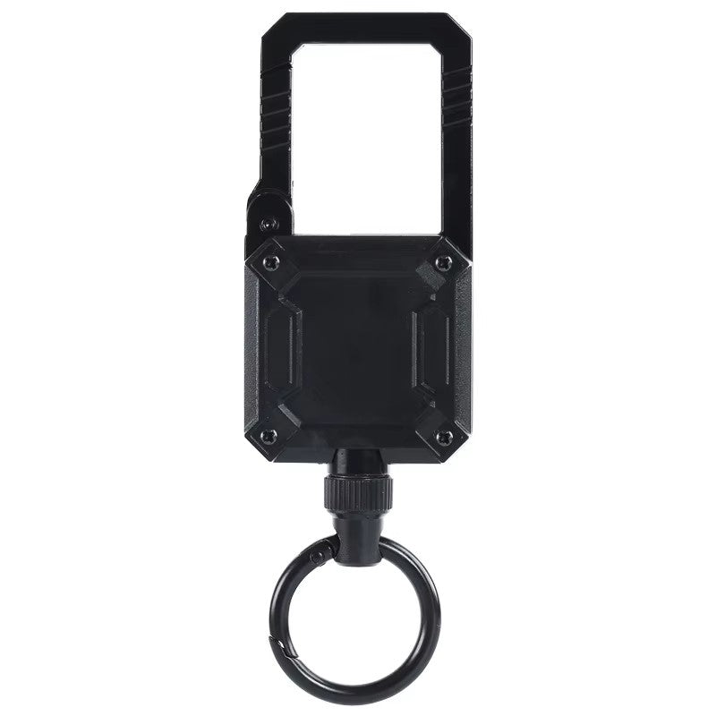 Heavy Duty Metal Carabiner KeyChain Retractable Badge Reel With ID Card Holder Retractable Badge Reel Motorcycle Keychain