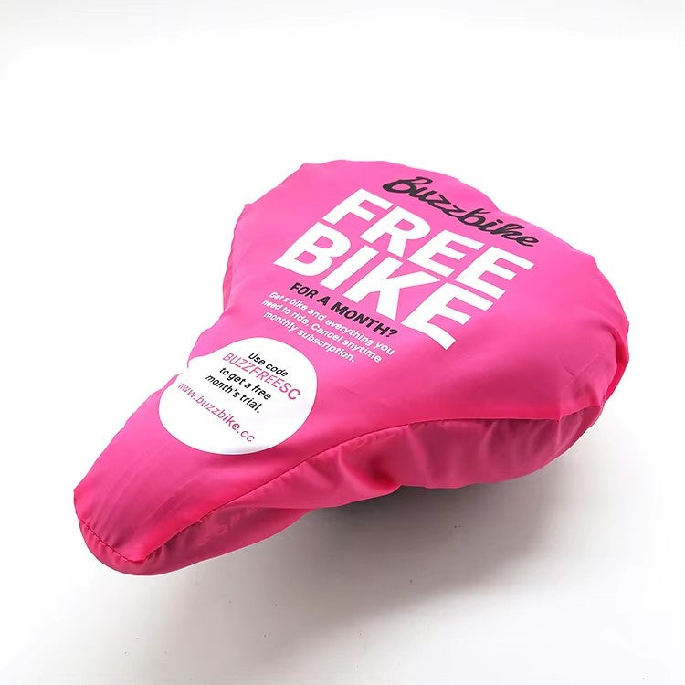 Custom Logo Printing Non-Slip RPET Recycled Soft Bicycle Bicycle Seat Saddle Cover Waterproof Polyester and Nylon