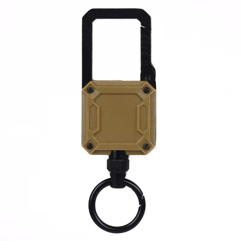 Heavy Duty Metal Carabiner KeyChain Retractable Badge Reel With ID Card Holder Retractable Badge Reel Motorcycle Keychain