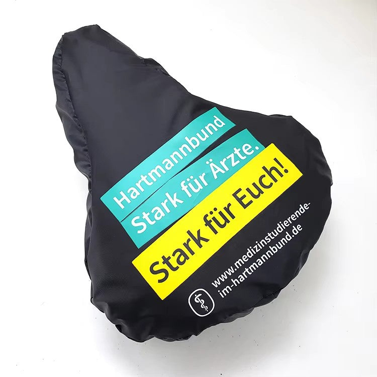 Custom Logo Printing Non-Slip RPET Recycled Soft Bicycle Bicycle Seat Saddle Cover Waterproof Polyester and Nylon
