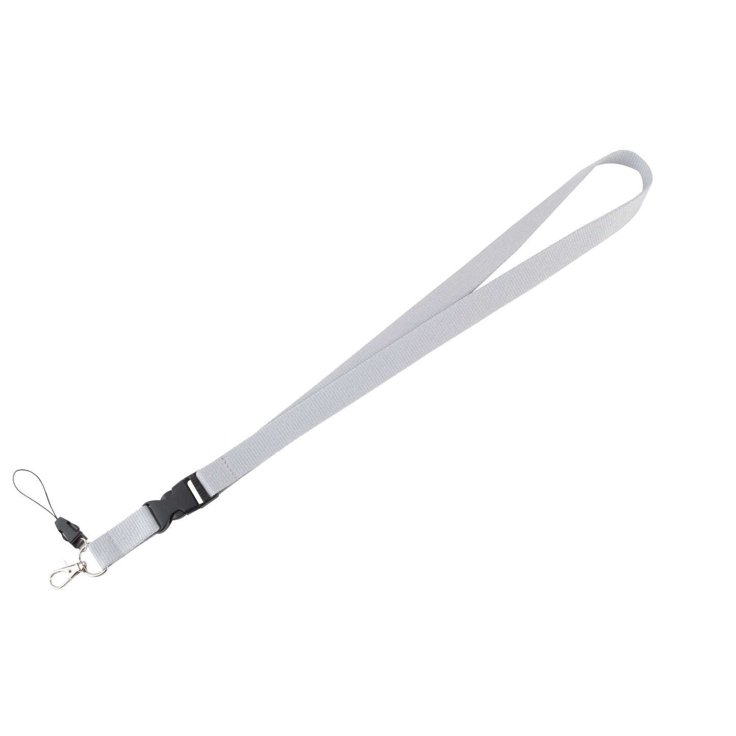 polyester lanyard with metal hook + plastic bukcle