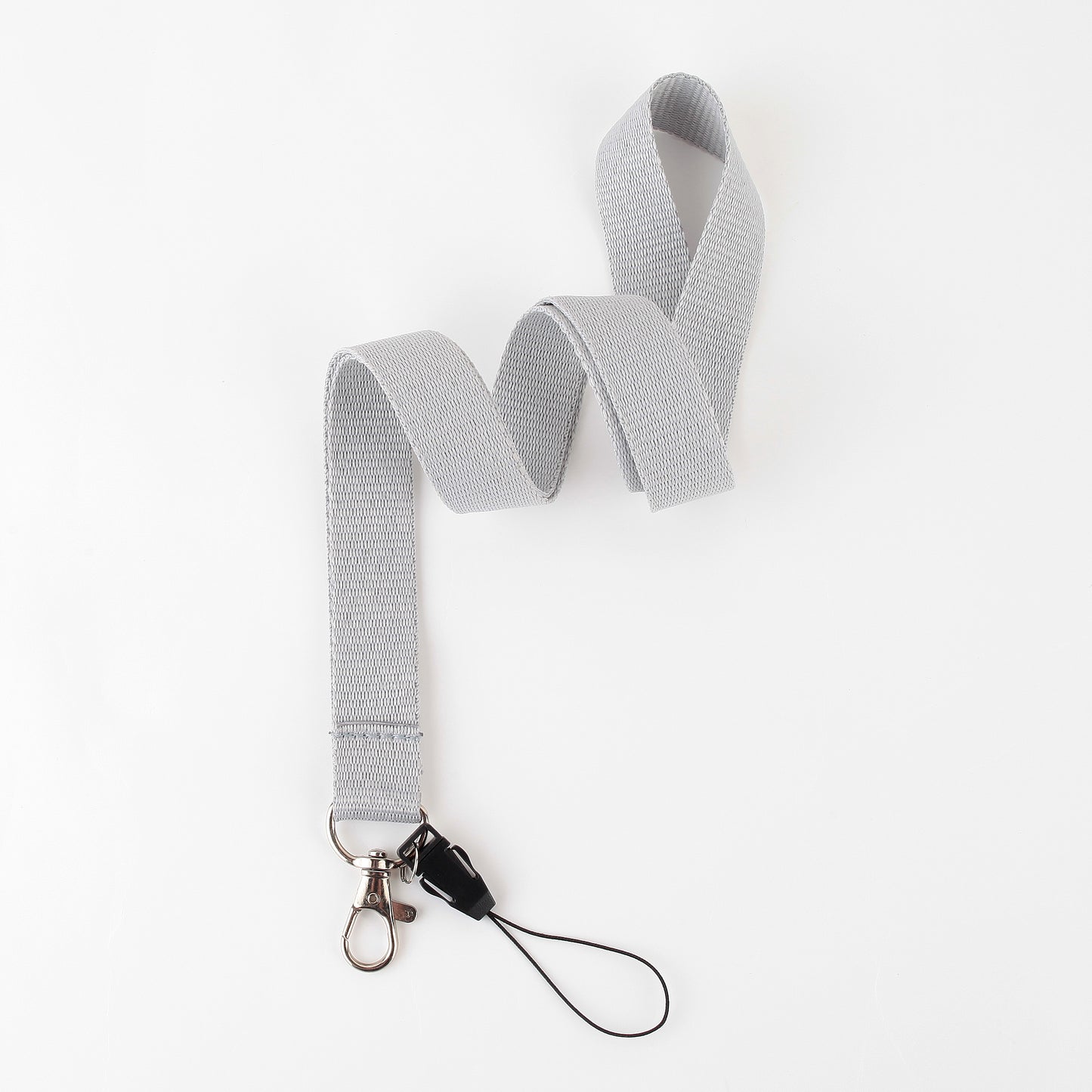 polyester lanyard with metal hook + plastic bukcle